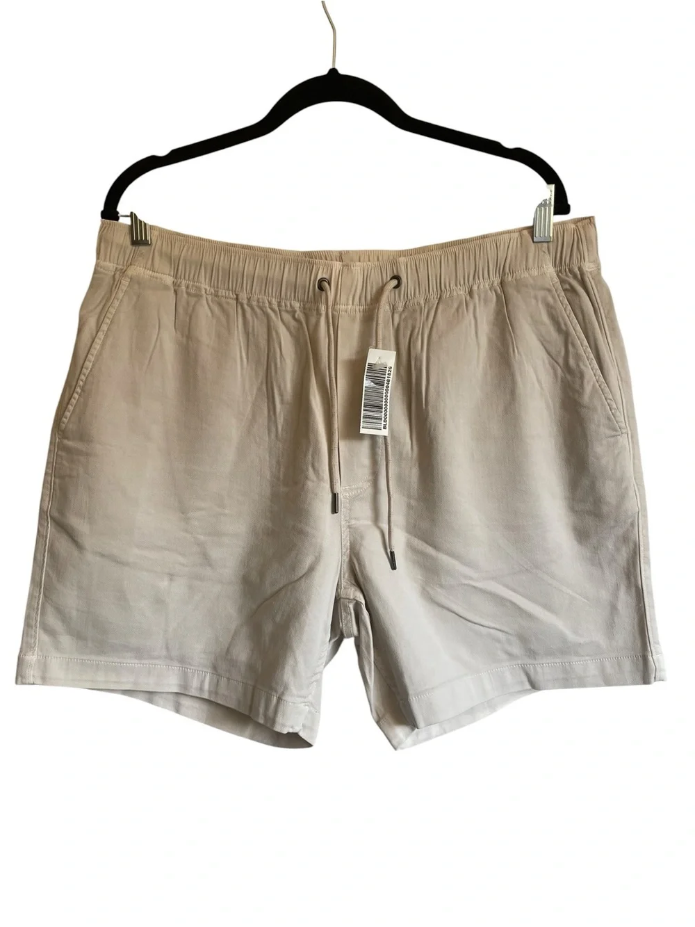 Faherty Essential Drawstring Cotton/Linen Blend Shorts Button‎ Accent in Stone